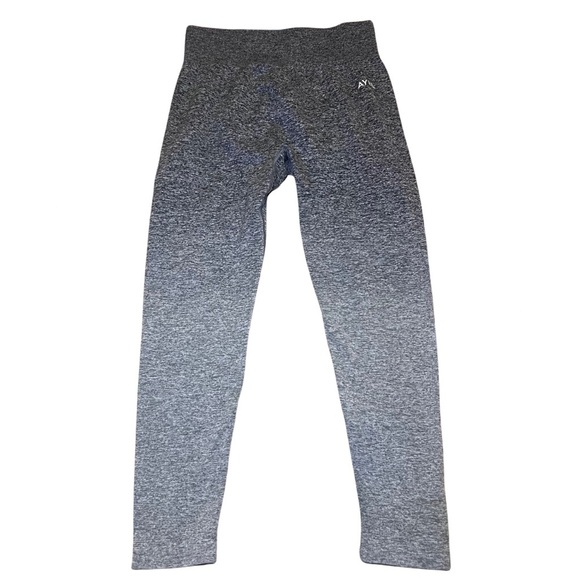 Women's AYBL Pulse Ombre Seamless Leggings Gray Black Size Large Athleisure Gym - Picture 3 of 10